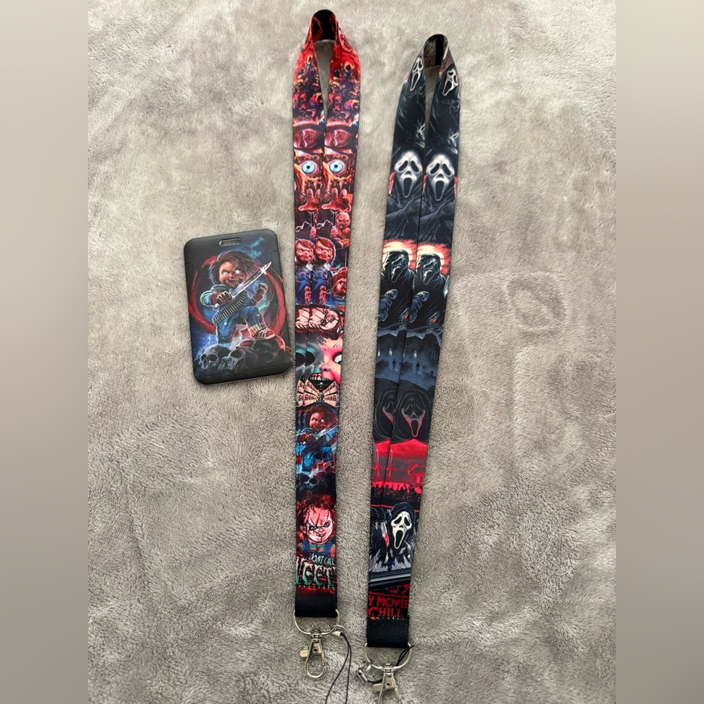 Horror Movie Themed Lanyard and Card Holder